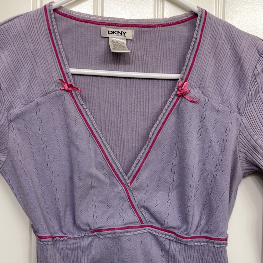 DKNY pajama top size small purple - Picture 3 of 4